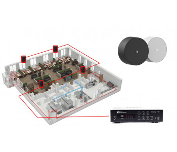 Акустическая система для ресторана, кафе 4 настенных колонки AUDAC NELO706